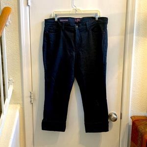 NYDJ Alina Dayla Wide Cuff Capri Jeans size 14